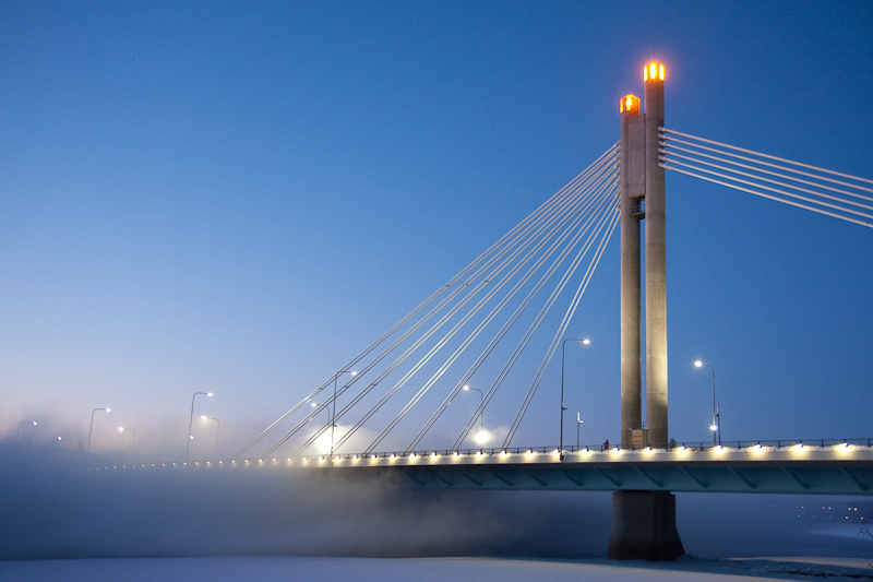 Rovaniemi in winter, the Lumberjack's Candle Bridge